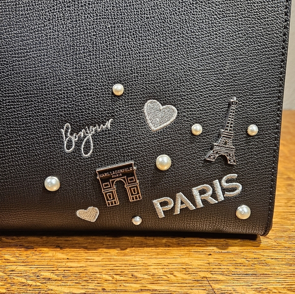 Karl Lagerfeld Paris Duo Satchel NWT - Picture 2 of 7